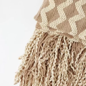 Zig Zag prekrivač - smeđi