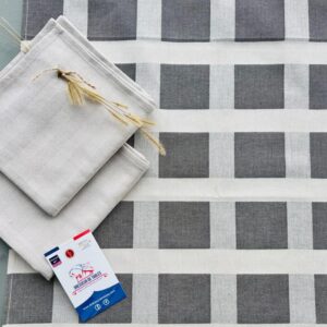 Raviole stolna traka - sivo bež